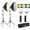FGen LED studijos apšvietimo rinkinys su dviem 50 cm aštuonkampiais softbox ir 2 x 85 W lempomis, LED4000