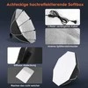 FGen LED studijos apšvietimo rinkinys su dviem 50 cm aštuonkampiais softbox ir 2 x 85 W lempomis, LED4000