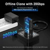 FIDECO M.2 SSD dokavimo stotelė NVMe ir SATA, USB 3.2 Gen 2x2, 20 Gb/s M2278