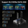 FIDECO M.2 SSD dokavimo stotelė NVMe ir SATA, USB 3.2 Gen 2x2, 20 Gb/s M2278