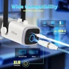 FIFINE dinaminis mikrofonas USB/XLR su RGB apšvietimu, baltas, MI34