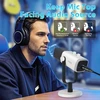 FIFINE dinaminis USB XLR mikrofonas žaidimams ir podcast, RGB, balta, MI13