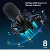 FIFINE USB dinaminis žaidimų mikrofonas su kardioidine kryptingumu, RGB apšvietimu, K651