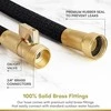 Flexi Hose elastingas sodo laistymo žarna, 15 m, lateksas, žalvariniai sujungimai, juoda