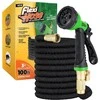 Flexi Hose ultra elastinga sodo laistymo žarna, 30 m, žalvario jungtys, 8 režimai, juoda
