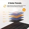 FlexSolar nešiojamas saulės baterijos kroviklis 10 W 5 V, USB, atsparus vandeniui, sulankstomas, IP67, E10