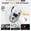 FLEXTAILGEAR nešiojama elektrinė oro pompa su apšvietimu, 15 W, 5,0 kPa, USB įkrovimas, MP3G650-WT