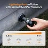 FLEXTAILGEAR nešiojama oro pompa, 5,0 kPa, 500 l/min, USB įkrovimas, su apšvietimu, MP3G650-BK