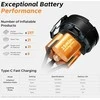 FLEXTAILGEAR nešiojama oro pompa, 5,0 kPa, 500 l/min, USB įkrovimas, su apšvietimu, MP3G650-BK