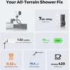 FLEXTAILGEAR nešiojamas dušo komplektas su USB-C įkrovimu, 2,2 m žarna, 2500 mAh, TINY SHOWER