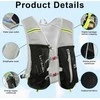flintronic lengvas bėgimo kuprinė su atšvaitais, 2 l talpa, juoda, unisex