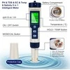 Flintronic pH testeris 5-in-1 su LCD ekranu, vandens kokybės matuoklis TDS/EC/zasolenimui/temperatūrai, LEU-3150478