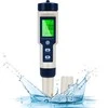 Flintronic pH testeris 5-in-1 su LCD ekranu, vandens kokybės matuoklis TDS/EC/zasolenimui/temperatūrai, LEU-3150478