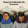 FLOWZOOM kelioninė kaklo pagalvė su atminties putų užpildu, reguliuojamas 360° palaikymas, nuimamas pliušinis užvalkalas, Comfy L - NB1 modelis