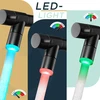 FORIOUS virtuvinis maišytuvas su LED temperatūros indikatoriumi, 360° pasukama juoda snapelis, dviejų krypčių purkštuvas