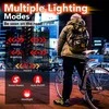 Fosmon dviračio šviesų komplektas su galine ir priekine šviesa, 110 dB signalu, USB-C įkrovimu, 6 režimais, 1500 mAh akumuliatoriumi, 51143HOMFX