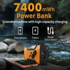 FosPower nešiojamasis avarinis radijas su saulės baterija, rankiniu generatoriumi ir 2000 mAh FOSPWB-2376