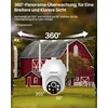 FOSSENXE 4G lauko apsaugos kamera su saulės baterija, 2K 4 MP PTZ, SIM kortelė, 64 GB atmintis, IP66, PIR judesio jutiklis, F15