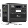 FOSSiBOT nešiojama elektros stotis 2400 W 2048 Wh LiFePO4 su AC išėjimais F2400