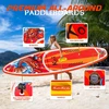 FunWater pripučiama irklentė su irklo, kuprinės ir priedų rinkiniu, 3.5 m ilgio, raudona