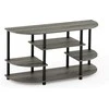 Furinno kampinė televizoriaus spintelė, 5 lentynų, 106,7 × 57,4 × 39,4 cm, dąb / juoda, 15116GYW/BK