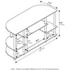 Furinno kampinė TV spintelė, medžio ir plastiko konstrukcija, 106,7 × 57,4 × 39,4 cm, espresso/juoda, 15116EX