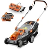 FUXTEC akumuliatorinė vejapjovė 40 V, 43 cm pjovimo plotis, reguliuojamas aukštis, FX-E2RM43SET