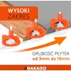 Gakago plytelių lyginimo sistema 300 dalių, 2 mm siūlėms, 3–18 mm plytelėms