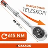 Gakago teleskopinis 1/2 col. reketinis raktas iki 60 cm, 72 dantų, 615 Nm Teleskop Knarre_450-600
