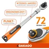 Gakago teleskopinis 1/2 col. reketinis raktas iki 60 cm, 72 dantų, 615 Nm Teleskop Knarre_450-600