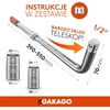 Gakago teleskopinis ratų veržlių raktas su 17/19 ir 21/23 mm galvutėmis