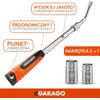 Gakago teleskopinis ratų veržlių raktas su 17/19 ir 21/23 mm galvutėmis