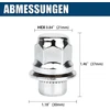 GAsupply chromuotos ratų veržlės M12 x 1.5, 37 mm, SW21, 20 vnt., 5307S