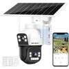GENBOLT išorinė saulės IP kamera 4G, 8 W, 15600 mAh, 3MP+3MP, automatinis sekimas, AI, IP66, GB217 K-4G