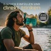 Gertuvė BERGKVIST vandens butelis su AHLSTROM filtru, 1 l talpa, greito srauto technologija, permatomas