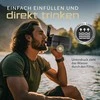 Gertuvė BERGKVIST vandens butelis su AHLSTROM filtru, 1 l talpos, iš tritano, skirtas naudoti lauke