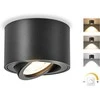 GeyouLux LED lubinė šviestuvo lempa, 5 W, reguliuojama šviesos temperatūra, Ø80 × 50 mm, juoda