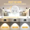 GeyouLux LED lubinė šviestuvo lempa, 5 W, reguliuojama šviesos temperatūra, Ø80 × 50 mm, juoda