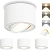 GeyouLux LED lubinis taškinis šviestuvas, 5 W, 500 lm, reguliuojamas 30°, Ø 80 × 50 mm, baltas