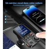 GizmoVine automobilinis Bluetooth FM siųstuvas su QC3.0, USB ir 4,5 cm ekranu Bluetooth FM Transmitter