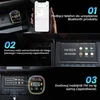 GlasFlength automobilinis Bluetooth FM siųstuvas su laisvų rankų įranga, USB-C PD 20 W