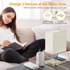 GLUROO stalinė naktinė lempa su belaidžiu įkrovimu, 2 USB jungtimis ir E27, modelis 01
