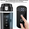 GOMETY automobilinis šildomas puodelis 500 ml 12/24 V su LCD ekranu HH158