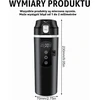 GOMETY automobilinis šildomas puodelis 500 ml 12/24 V su LCD ekranu HH158