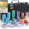 GOODS+GADGETS pokerio rinkinys su lagaminu, 300 žetonų, komplektas su kortomis, kauliukais ir krupjė mygtuku, juodas