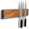 Gourmetop magnetinis sieninis peilių laikiklis iš akacijos medienos, 30,5 cm, 30.5cm-Light Wood