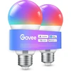 Govee išmanioji LED lemputė E27 9 W RGB Wi-Fi Bluetooth, 2 vnt., H6008