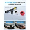 GPUTEK mini elektrinė dviračio pompa, 120 PSI, akumuliatorinė, Schrader ir Presta, BG-BL02