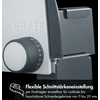 Graef universali elektrinė pjaustyklė 170 W, metalinis korpusas, 170 mm nerūdijančio plieno pjovimo diskas, G50