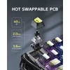 GravaStar Mercury K1 Lite belaidė 75% RGB mechaninė klaviatūra, juoda permatoma